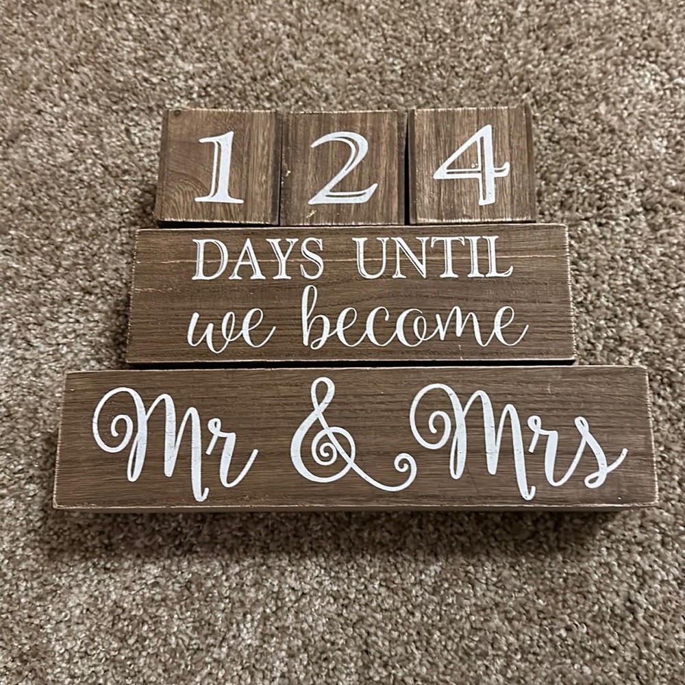 Hobby lobby, Wedding Mr. and Mrs. blocks